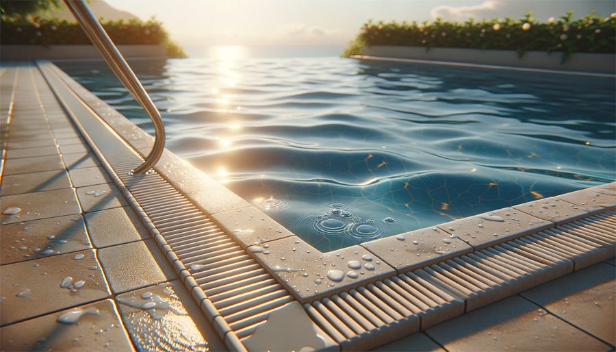 pose de margelles de piscine